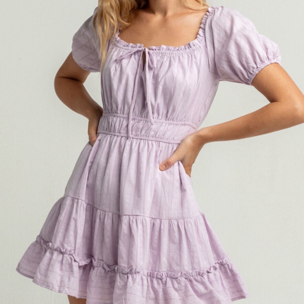 LOST + WANDER lilac mini dress